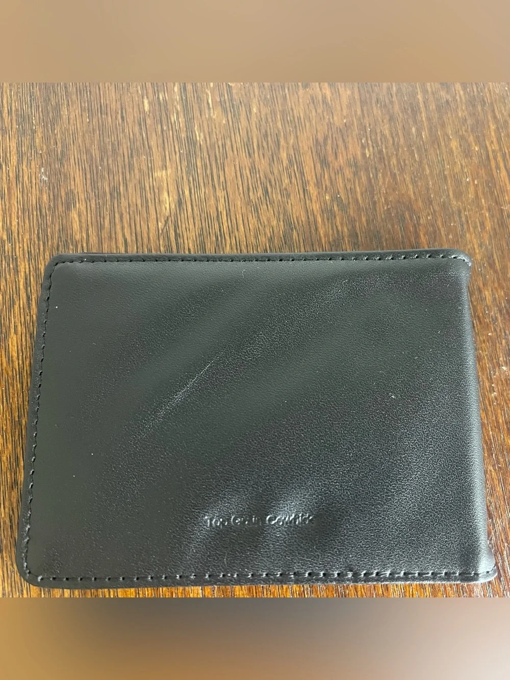 Men's Black Leather Fold Wallet - Card Holder - set of 2 wallets - money clip
